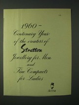 1960 Stratton Jewellery Ad - Centenary Year of the creators - £14.54 GBP
