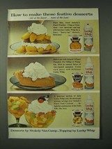 1960 Stokely Ad - Peaches, Pumpkin Pie Filling, Fruit Cocktail, Lucky Whip  - £14.54 GBP