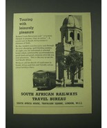 1960 South African Railways Travel Bureau Ad - Touring with leisurely pl... - £14.78 GBP