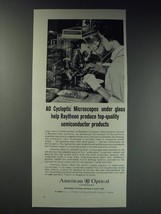 1963 American Optical Cycloptic Microscopes Ad - Under Glass - £14.50 GBP