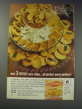 1963 Frito-Lay Fritos Corn chips Ad - Now 3 Fritos corn chips all perfect  - £14.74 GBP