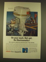 1963 Johnson 75hp Sea-Horse Electramatic Outboard Motor Ad - On your mark - $18.49