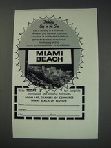 1963 Miami Beach Florida Ad - Fabulous city in the sun - £14.48 GBP
