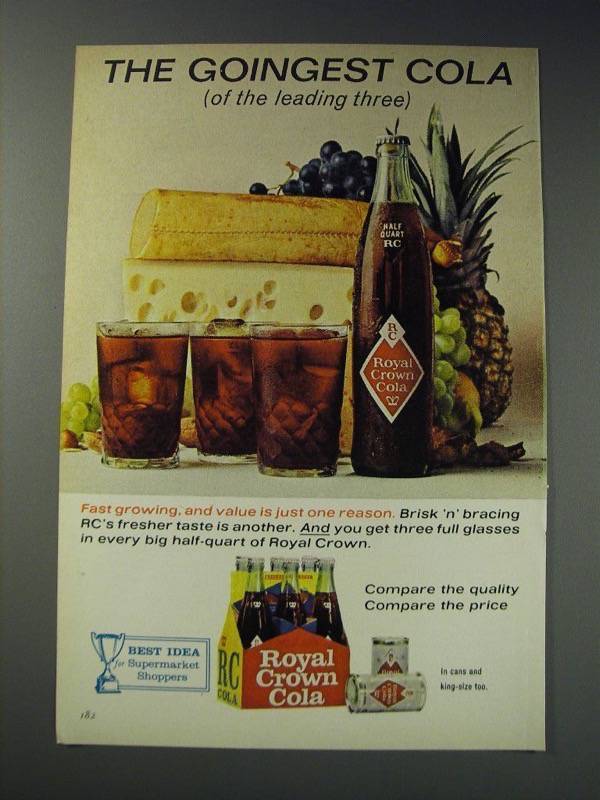 Primary image for 1963 Royal Crown Cola Ad - The goingest cola (of the leading three)