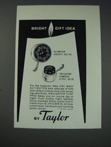 1963 Taylor Altimeter #6203-F and Navigator Compass #2957 Ad - $18.49