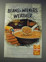1963 Stokely Van Camp&#39;s Pork and Beans Ad - Beans&#39;n Wieners Weather - £14.78 GBP