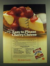 1983 Borden Eagle Brand Sweetened Condensed Milk Ad - Cherry Cheese Pie recipe  - £14.54 GBP