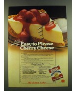 1983 Borden Eagle Brand Sweetened Condensed Milk Ad - Cherry Cheese Pie ... - $18.49