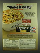 1983 Campbell's Cream of Mushroom Soup & Creamettes Macaroni Ad - $18.49