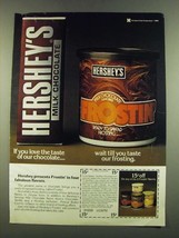 1983 Hershey&#39;s Milk Chocolate Frostin&#39; Ad - If you love the taste - £14.60 GBP