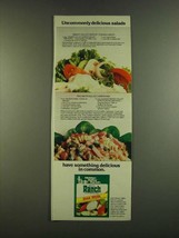 1983 Hidden Valley Ranch Dressing Ad - Tossed Green and Macaroni Salad - £14.54 GBP