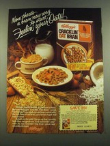 1983 Kellogg's Cracklin' Oat Bran Ad - Now there's a bran new way to start  - £14.53 GBP