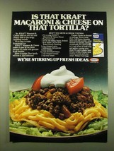 1983 Kraft Macaroni &amp; Cheese Ad - Tostada Recipe - £14.44 GBP