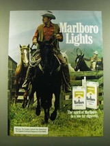 1983 Marlboro Lights cigarettes Ad - Marlboro Lights The spirit of Marlboro - £14.50 GBP