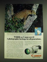 1984 Canon F-1 Camera and FD 150-600mm f/5.6L Lens Ad - Jaguar - £14.45 GBP