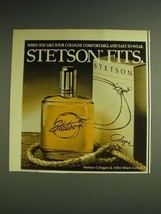 1984 Coty Stetson Cologne Ad - When you like your cologne comfortable, and easy  - $18.49
