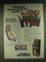 1984 First Alert Autostat Thermostat Ad - Wake up to the warm new way to save - £14.73 GBP