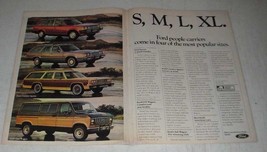 1984 Ford Escort, LTD, Country Squire and Club Wagon Ad - £14.65 GBP