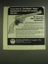 1984 Ruger Revolver Ad - If you own an Old Model Blackhawk or Single-Six  - $18.49