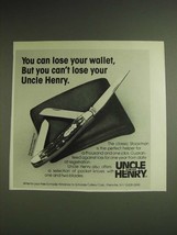 1984 Schrade Uncle Henry Stockman Knife Ad - You can lose your wallet - £14.87 GBP