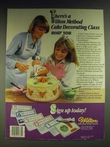 1984 Wilton Method Cake Decorating Class Ad - £14.54 GBP