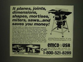 1985 Emco Rex 2000 Jointer-Thickness Planer Ad - It planes, joints, dimensions,  - £13.89 GBP