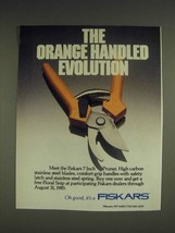 1985 Fiskars 7 Inch Pruner Ad - The orange handled evolution - £14.56 GBP