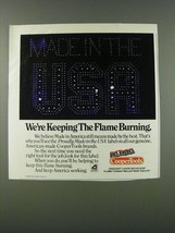 1986 CooperTools Tools Ad - Made in the USA We&#39;re keeping the flame burning - £14.26 GBP