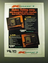 1986 Kmart Humminbird LCR 4000 and LCR 2000 Depth Sounders Ad - $18.49