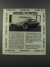 1986 Plans, Etc. Urba Diesel Centurion Car Ad - Diesel Power! - $18.49