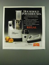 1986 Regal Ad - La Machine II Food Processor, Coffee and Spice Mill - $18.49
