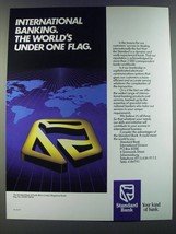 1986 Standard Bank Ad - International banking. The world&#39;s under one flag - $18.49