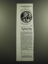 1986 United States Historical Society Stained Glass Nativity Plate Ad - £14.78 GBP