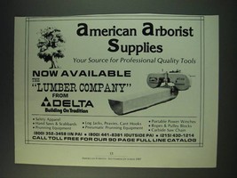 1987 American Arborist Supplies featuring Delta Lumber Company Ad - American  - £14.50 GBP