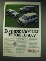 1987 GMC Suburban, Safari and S-15 Jimmy Ad - Do these look like trucks to you? - £14.55 GBP