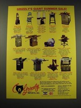 1987 Grizzly Imports Wood-Working Machinery Ad - Grizzly&#39;s Giant Summer Sale! - £14.55 GBP