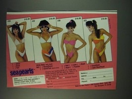 1987 Sea Pearls Bikini Swimsuits Ad - Sea Pearls - £13.82 GBP