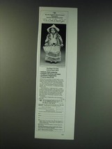 1987 The New England Collectors Society Little Dutch Doll Ad - The New England  - £14.78 GBP