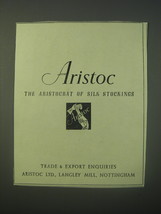 1940 Aristoc Silk Stockings Ad - The Aristocrat of Silk Stockings - £14.78 GBP