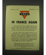 1944 Y.M.C.A. Young Men&#39;s Christian Association Ad - Y.M.C.A. in France ... - £14.78 GBP