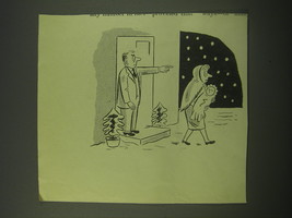 1952 Cartoon by Unknown Artist Ad - Baby/Mother Turned Away at Door - £14.78 GBP