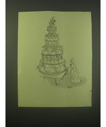 1952 Cartoon by Quentin Blake Ad - Groom Trapped in Cake - £14.54 GBP