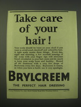 1942 Brylcreem Hair Dressing Ad - Take care of your hair! - £14.49 GBP