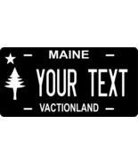 Maine Pine Black License Plate Personalized Custom Auto Bike Motorcycle - $10.99+