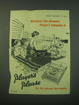 1953 Player&#39;s Cigarettes Ad - Beach Picnic - $18.49