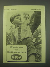 1942 OXO Cube Ad - Of special value for growing children - £14.54 GBP