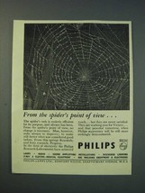 1942 Philips Lamps Ltd Ad - From the spider's point of view - $18.49