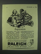 1942 Raleigh All-Steel Bicycle Ad - Aspiration - £14.62 GBP