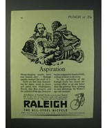 1942 Raleigh All-Steel Bicycle Ad - Aspiration - £14.78 GBP