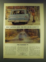 1964 Chevrolet Chevy II Nova Station Wagon Ad - What happens when you put a V8  - $18.49